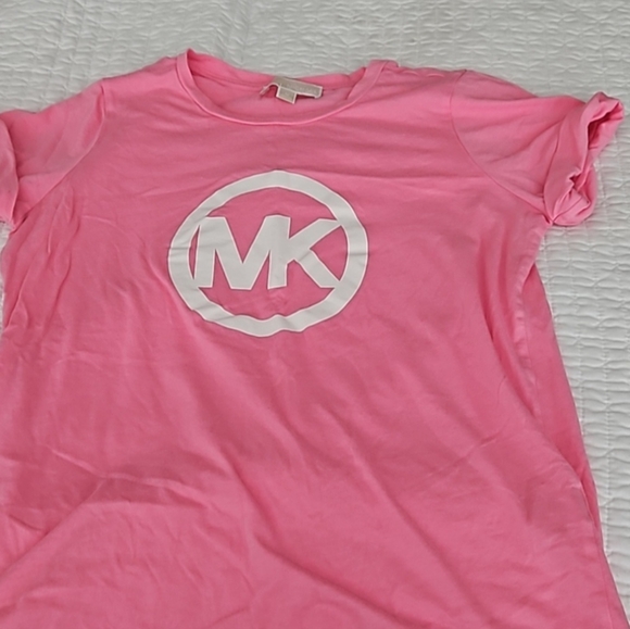 Michael Kors Women's Pink & White Tee Size Medium - Picture 2 of 2
